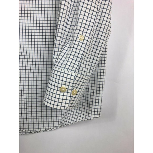 Peter Millar Summer Comfort Men's 2XL Long Sleeve White Check Nylon Blend A9 - Picture 3 of 4